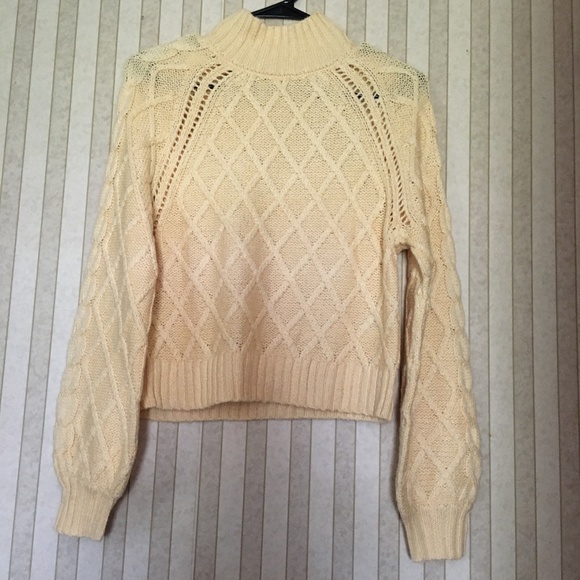 American Eagle Outfitters Sweaters - AE CABLE KINT MOCK NECK SWEATER